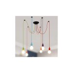 Suspension 6 bras lustre araigne colors - lightess