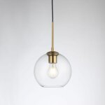 Suspension boule en verre 'cleire' - e27 - dor�