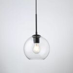 Suspension boule en verre 'cleire' - e27 - noir