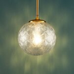 Suspension boule en verre graphique ultra d�corative - aquila