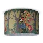 Paco home - suspension chambre enfant plafonnier abat - jour tissu rond jungle design 4 (Ø45, 5 cm), ... Paco home - suspension chambre enfant plafonnier abat - jour tissu rond jungle design 4 (Ø45, 5 cm), ...