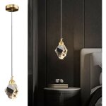 Suspension en cristal moderne, suspension en cristal led 3 couleurs, pour lot de cuisine chambre salon ...