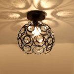 Kinsi - suspension en cristal moderne, mini lustre noir, plafonnier en cristal, lumires de couloir semi ...