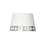 Suspension dalia abat - jour e27 blanc / argent 40dx30dx25h