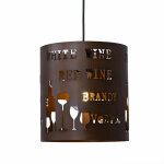Suspension design salle  manger cuisine plafonnier spot pendule cappuccino wofi 6184. 01. 58. 6250