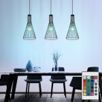 Suspension dimmable avec tlcommande suspension led table  manger lampe de salle  manger moderne 3 ...