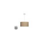 Fabrilamp - lampe suspendue fashion 2xe27 blanc / marron clair regx40x40 w / diffuser