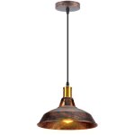 Suspension filaire design rtro 27cm lustre suspension vintage luminaire pour escalier chambre rouille ...