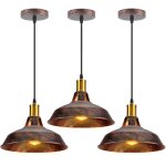 Suspension filaire design rtro 27cm lustre suspension vintage luminaire pour escalier chambre rouille ...