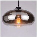 Kosilum - suspension goutte d'eau verre fum� noire - ellipse