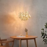 Suspension grappe d�corative boules en verre ambr�es - maeli