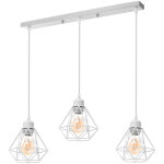 Suspension industrielle 3 lampes lustre m�tal plafonnier lumi�res e27 pour salon cuisine chambre salle ...