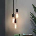 Comely - suspension industrielle vintage, lustre en fer à 3 flammes, plafonnier e27 noir créatif pour ... Comely - suspension industrielle vintage, lustre en fer à 3 flammes, plafonnier e27 noir créatif pour ...