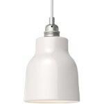 Suspension fabriqu�e en italie avec c�ble textile, abat - jour vase en c�ramique et finition en m�tal ...