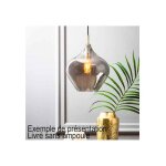 Suspension karel verre fume diam�tre 27 laiton