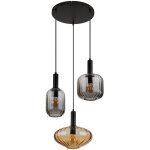 Suspension lampe suspendue lampe de salle � manger plafonnier en verre � 3 lampes lampe design