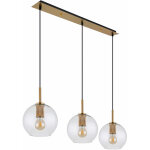 Suspension lampe suspension verre 3 flammes abat - jour suspension boule verre lampe de table  manger, ...