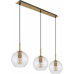 Suspension lampe suspension verre 3 flammes abat - jour suspension boule verre lampe de table � manger, ...