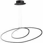 Suspension led dimmable suspension noir, variateur 3 niveaux via interrupteur mural, 37w 2700lm blanc ...