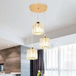 Suspension led pour salle � manger, e27, plafonnier en cristal, luminaire d�coratif d'int�rieur, convient ...