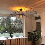 Suspension led vertige vintage pour salon lamp (hauteur de la lumi�re r�glable) en fibre de verre / polyur�tha ...