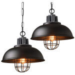 Suspension lumianire industrielle noir lot de 2 lustre abat - jour m�tal luminaire pour salon chambre ...
