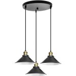 Suspension luminaire 3 t�tes luminaires suspendus en m�tal fer , lustre abat - jour lampes vintage industrial ...