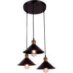 Suspension luminaire 3 t�tes luminaires suspendus en m�tal fer , lustre abat - jour lampes vintage industrial ...