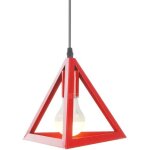 Suspension luminaire contemporain , moderne metal cage triangulaire , lampe suspension industrielle led ...