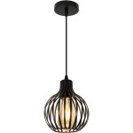 Goeco - suspension luminaire, e27 lustre vintage, plafonnier industriel, noir lampe cage Éclairage de ... Goeco - suspension luminaire, e27 lustre vintage, plafonnier industriel, noir lampe cage Éclairage de ...