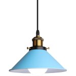 Suspension luminaire industrielle �22 cm , lustre plafonnier vintage abat - jour e27 ampoules en m�tal ...
