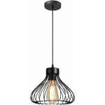 Suspension luminaire industrielle lustre plafonnier abat - jour en mtal en forme de cage vintage lampe ...