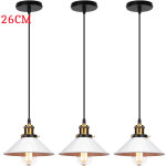 Axhup - suspension luminaire industrielle vintage lustre lampe suspendue 260mm blanc 3 pack