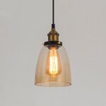 Suspension luminaire industrielle vintage plafonniers lustre edison lampe suspensions verre ambre b