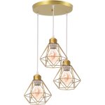Suspension luminaire industrielle vintage, r�glable lustre plafonnier m�tal c�ble r�glable pour salon ...