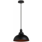 Suspension luminaire industrielle vintage r�tro e27 29cm plafonnier lustre abat - jour m�tal noir 1pcs ...