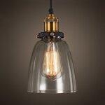 Suspension luminaire d'intrieur industriel lustre rtro e27 plafonnier en verre noir pour chambre cuisine ...