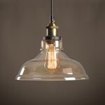 Suspension luminaire d'intrieur industriel plafonnier en verre noir lustre rtro e27 pour chambre cuisine ...