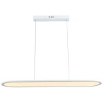 Suspension luminaire salle  manger led aluminium blanc neutre l 80 cm