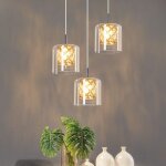 Suspension luminaire pour table  manger en verre - suspension 3 flammes, suspension moderne g9, lampe ...