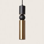 Efectoled - suspension m�tal et verre luyo noir mat
