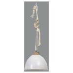 Suspension navire blanche metal et bois naturel
