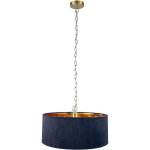 Suspension relaxdays, abat - jour en tissu, h x d : 180 x 40 cm, lampe moderne, e27, lampe salle � manger, ...