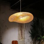 Suspension en rotin luminaire suspendu en osier luminaire suspendu industriel vintage de style japonais ...