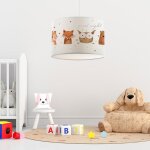 Lux. pro - suspension rugby pour enfant e27 70 cm motif animaux de la fort [ ]