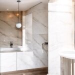 Millumine - suspension salle de bain verre et noir mat ip44 alix