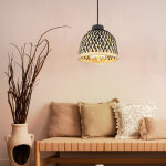 Lampe  suspendre salon lampe  suspendre bambou lampe de salle  manger brune boho lampe en bois tresse ...
