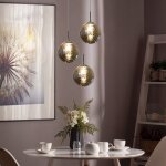 Suspension table  manger lustre g9 - 3 flammes en verre rglable en hauteur suspension cuisine salon ...