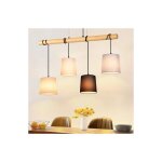 Suspensions de table � manger vintage - lampe de salle � manger en bois e27 lampe � suspendre moderne ...
