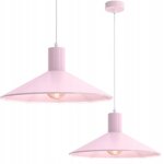Suspension toscana e27, abat - jour en m�tal rose